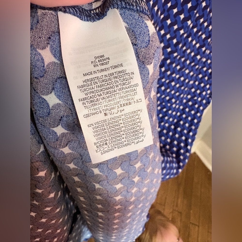 Boden Pocket Detail Shirt Dress | Mazarine Blue Terrace Swirl | Size 12R | NWT - Picture 13 of 13